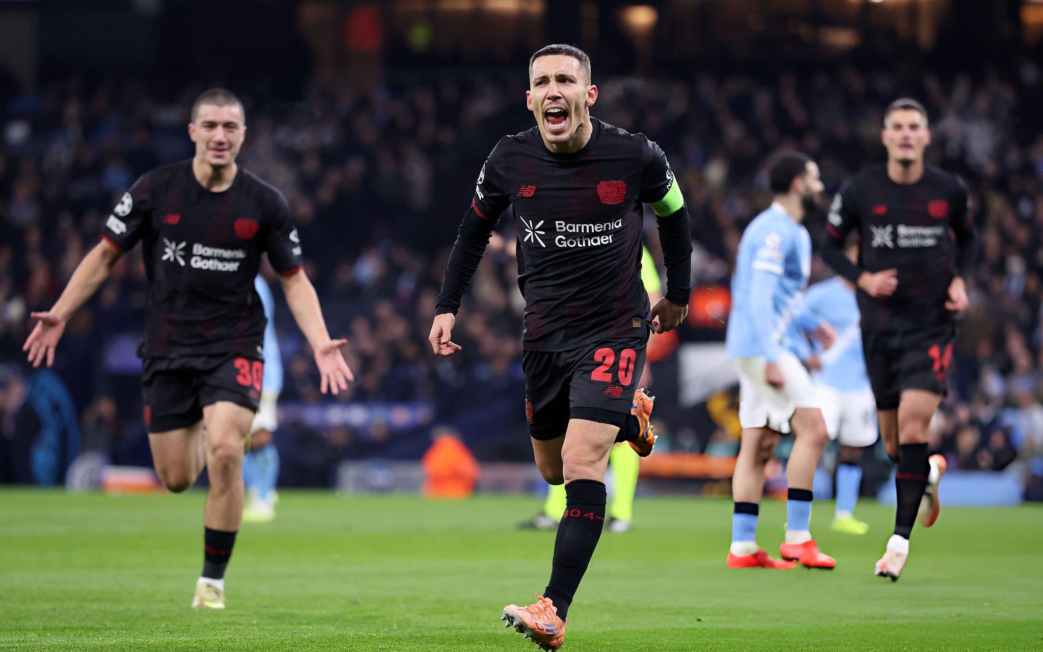 ২৩তম মিনিটে লেভারকুজেনকে এগিয়ে দেন গ্রিমালদো