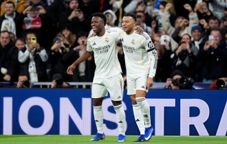 এমবাপ্পে-ভিনিসুসের নৈপুণ্যে মোনাকোকে গোলবন্যায় ভাসাল রিয়াল