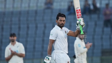 চাপ সামলে অধিনাকত্বের অভিষেকেই শান্তর সেঞ্চুরি