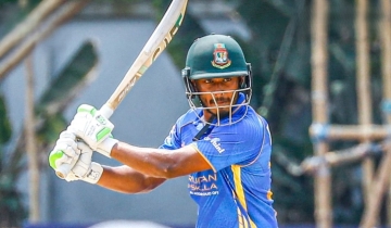 ৫৯ বলে সেঞ্চুরি হাঁকিয়ে দলকে জেতালেন তানজিদ