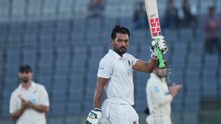 চাপ সামলে অধিনাকত্বের অভিষেকেই শান্তর সেঞ্চুরি চাপ সামলে অধিনাকত্বের অভিষেকেই শান্তর সেঞ্চুরি